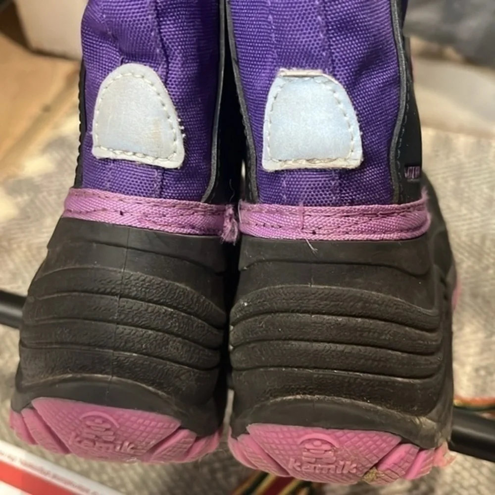 Kamik Waterbug 5 insulated kids size 4 purple‎ winter boots
